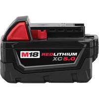 Bloc-piles &agrave; capacit&eacute; &eacute;tendue M18 Redlithium XC5.0 , Lithium-ion, 18 V, 5 A Brunswick Fyr & Safety