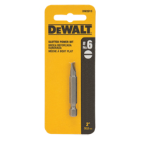 Screwdriver Bit, Slot, #6 Tip, 1/4" Drive Size, 2" Length Brunswick Fyr & Safety