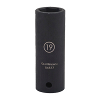 Douille, Chocs, 17 mm, Prise 1/2", 6 pans, Profond Brunswick Fyr & Safety