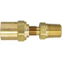 3/8" NPT Reusable Hose Fitting, 11/16" Dia., Brass Brunswick Fyr & Safety