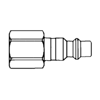 Raccords rapides - 1/2" industriel, &agrave; soupape/1 voie - Abouts, 3/8" Brunswick Fyr & Safety
