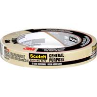 Scotch&reg; Contractor Grade Masking Tape 2020, 18 mm (3/4") x 55 m (180'), Beige Brunswick Fyr & Safety