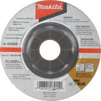 INOX Grinding Wheel, 4-1/2" x 1/4", 7/8" arbor, Aluminum Oxide, Type 27 UAF011 | Brunswick Fyr & Safety