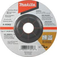 INOX Grinding Wheel, 5" x 1/4", 7/8" arbor, Aluminum Oxide, Type 27 UAF012 | Brunswick Fyr & Safety