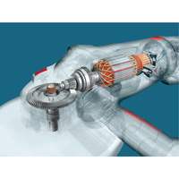 High Performance Large Angle Grinder, 9", 120 V, 15 A, 6500 RPM Brunswick Fyr & Safety