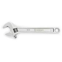 Adjustable Wrench, 12" L, 1-1/2" Max Width, Chrome Brunswick Fyr & Safety