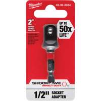 Shockwave Impact Socket Adapter, 1/4" Drive Size, 1/2" Male Size, Ball, 2" L Brunswick Fyr & Safety