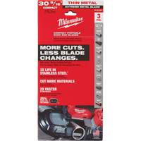 Extreme Metal Band Saw Blades, High Speed Steel, 30-9/16" L x 1/2" W x 0.02" Thick, 12/14 TPI Brunswick Fyr & Safety