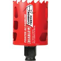 Scie cloche pour bois et m&eacute;tal, 2-1/8", Profondeur de la coupe 2-3/8", Carbure Brunswick Fyr & Safety