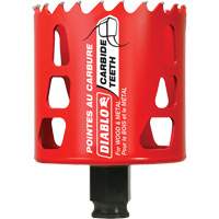 Scie cloche pour bois et m&eacute;tal, 2-5/8", Profondeur de la coupe 2-3/8", Carbure Brunswick Fyr & Safety