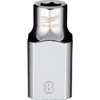 Metric Socket with Four Flat Sides, 8 mm, 1/2" Drive, 6 Points Brunswick Fyr & Safety