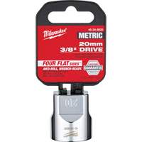 Metric Socket with Four Flat™ Sides, 20 mm, 3/8" Drive, 6 Points UAU725 | Brunswick Fyr & Safety