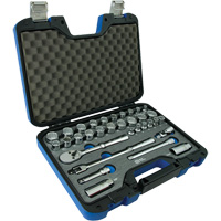 12 Point SAE & Metric Socket Attachment Set, 33 Pcs, 3/8" Drive Size Brunswick Fyr & Safety