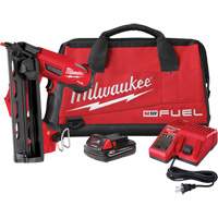 M18 Fuel 16 Gauge Angled Finish Nailer Kit, 18 V, Lithium-Ion Brunswick Fyr & Safety