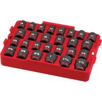 Shockwave Impact Duty Packout Socket Set, 27 Pcs, Impact, 1/2" Drive Size Brunswick Fyr & Safety