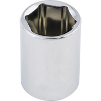 Regular Chrome Socket, 1/2", 3/8" Drive, 6 Points Brunswick Fyr & Safety