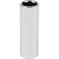 Chrome Socket, 9/16", 3/8" Drive, 6 Points, Deep Brunswick Fyr & Safety