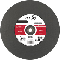Meule &agrave; tronçonner Power Abrasive A24GP, 20" x 5/32", Arbre de 1", Type 1, 3000 Tr/min Brunswick Fyr & Safety