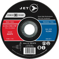 Meule &agrave; tronçonner Power-Xtreme A60PX, 4-1/2" x 1/32", Arbre de 7/8", Type 1, 13 300 Tr/min Brunswick Fyr & Safety