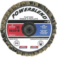 PowerBlend Roll-On Flap Disc, 2" x Type R, Z80 Grit Brunswick Fyr & Safety
