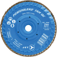 PowerBlend™ TRM QC Trimmable Flap Disc, 4-1/2" x 5/8"-11, Type 27, Z60 Grit, Zirconia Alumina UAV980 | Brunswick Fyr & Safety