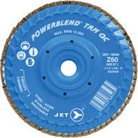 PowerBlend™ TRM QC Trimmable Flap Disc, 5" x 5/8"-11, Type 27, Z60 Grit, Zirconia Alumina UAV981 | Brunswick Fyr & Safety