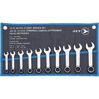 SCWS-10M Stubby Wrench Sets, Combination, 10 Pieces, Metric Brunswick Fyr & Safety