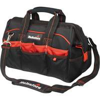 Sacs &agrave; outils pour ouvrier 16", Polyester balistique, Noir/Rouge Brunswick Fyr & Safety