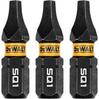 3-Piece FLEXTORQ&reg; Impact Screwdriving Bits, Square, #1, 1/4" Drive Brunswick Fyr & Safety