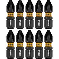 10-Piece FLEXTORQ&reg; Impact Driver Bit Set, Phillips, #2 Tip, 1/4" Drive Size, 1" Length Brunswick Fyr & Safety