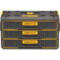 TOUGHSYSTEM<sup>®</sup> 2.0 Three-Drawer Unit, 12-3/10" W x 21-4/5" D x 12-3/5" H, Black/Yellow UAX515 | Brunswick Fyr & Safety