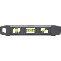 Torpedo Level, 9" L, Aluminum, 3 Vials, Magnetic Brunswick Fyr & Safety