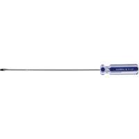 Blue Transparent Striped Slotted Screwdriver, 1/8" Tip, Round, Plastic Handle Brunswick Fyr & Safety