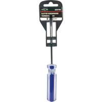 Blue Transparent Striped Slotted Screwdriver, 3/16" Tip, Round, Plastic Handle Brunswick Fyr & Safety