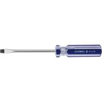 Blue Transparent Striped Slotted Screwdriver, 1/4" Tip, Round, Plastic Handle Brunswick Fyr & Safety