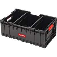 Arx Tool Crate with Dividers, 22-7/10" x 14-1/10" x 9-3/10", Black Brunswick Fyr & Safety