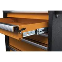 Armoire roulante pour outils s&eacute;rie GSX, 6 tiroirs, 36" la x 18-1/5" p x 37-2/5" h, Noir/Orange Brunswick Fyr & Safety