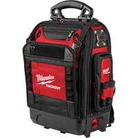 PackOut Structured Backpack, 9-1/2" L x 18" W, Black/Red, Polyester Brunswick Fyr & Safety