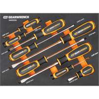 Slotted Dual Material Screwdriver Set in Foam Storage Tray, 9 Pcs. Brunswick Fyr & Safety