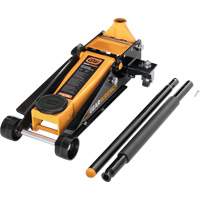 Heavy-Duty Floor Jack, 3 Ton(s) Capacity, 5-1/4" Lowered, 18-1/4" Raised, Manual Hydraulic Brunswick Fyr & Safety