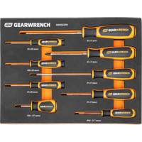 Phillips&reg; Dual Material Screwdriver Set in Foam Storage Tray, 9 Pcs. Brunswick Fyr & Safety