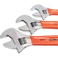 Cushion Grip Wrench Set, Adjustable, 3 Pieces Brunswick Fyr & Safety