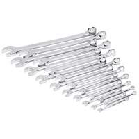 12-Point Long Pattern Combination SAE Wrench Set in Foam Storage Tray, Open-Ended, 19 Pieces, Imperial Brunswick Fyr & Safety