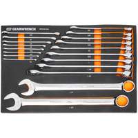 12-Point Long Pattern Combination SAE Wrench Set in Foam Storage Tray, Open-Ended, 19 Pieces, Imperial Brunswick Fyr & Safety