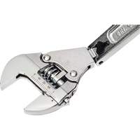 Adjustable Ratcheting Flex Wrench, 8" L, 2-27/50" Max Width, Chrome/Polished Brunswick Fyr & Safety