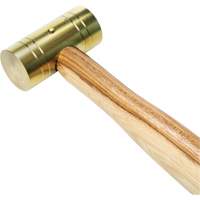 Brass Hammer with Hickory Handle, 1 lbs Head Weight, 11" L Brunswick Fyr & Safety