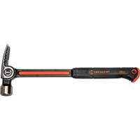 Milled-Face Framing Hammer, 28 oz., Solid Steel Handle, 16" L Brunswick Fyr & Safety