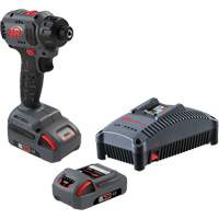 Cordless Compact Screwdriver Kit, 1/4", 37 ft-lbs Max. Torque, 20 V, Lithium-Ion Brunswick Fyr & Safety