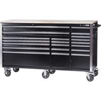 HDRC7220 HD Series Roller Cabinet, 20 Drawers, 72" W x 24" D x 42-3/10" H, Black Brunswick Fyr & Safety