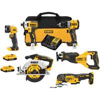 XR&reg; Cordless Brushless 6-Tool Combo Kit , Lithium-Ion, 20 V Brunswick Fyr & Safety